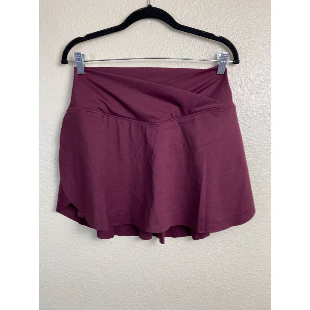 NEW Halara Womens Skort Size XL Tennis Gold Skirt Athletic Activewear Maroon